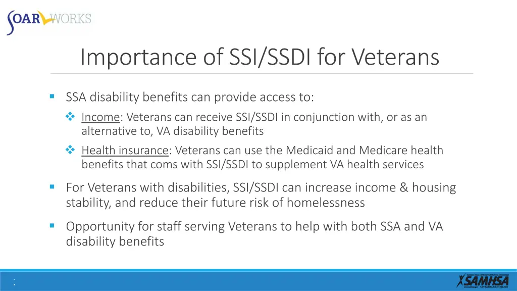 importance of ssi ssdi for veterans