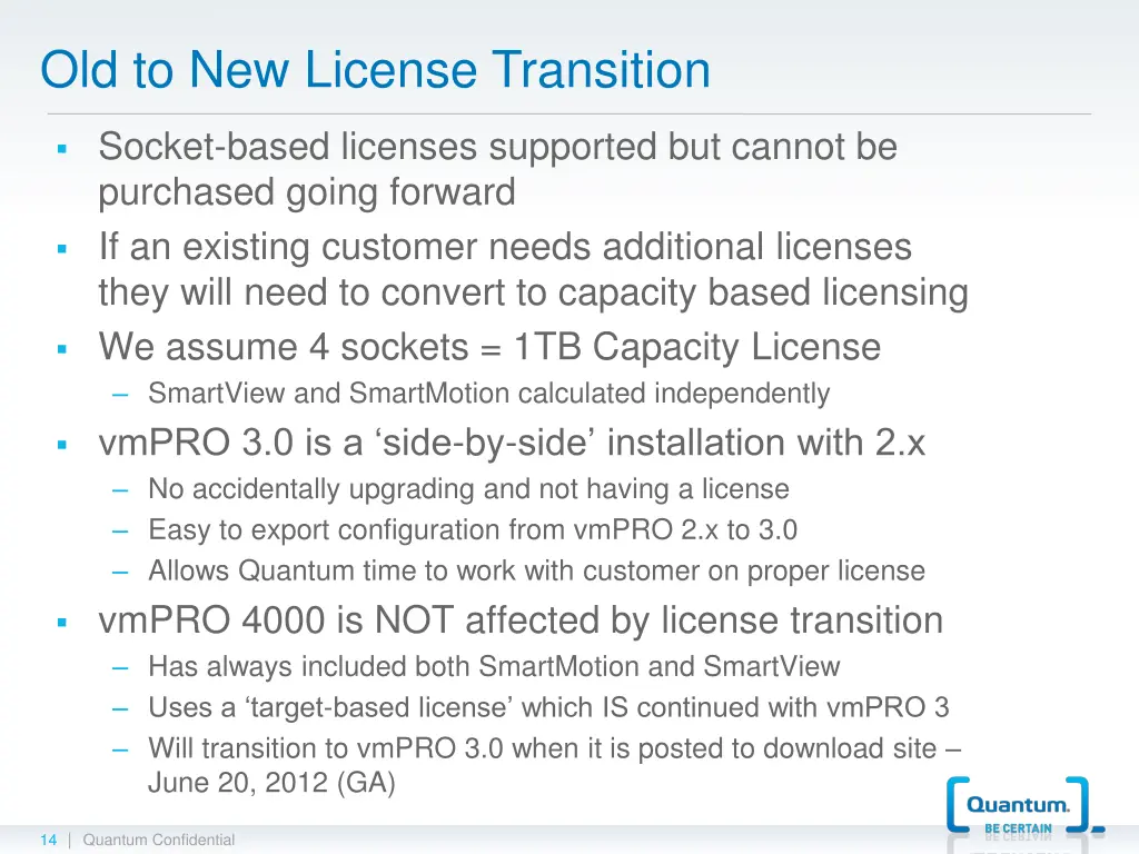 old to new license transition