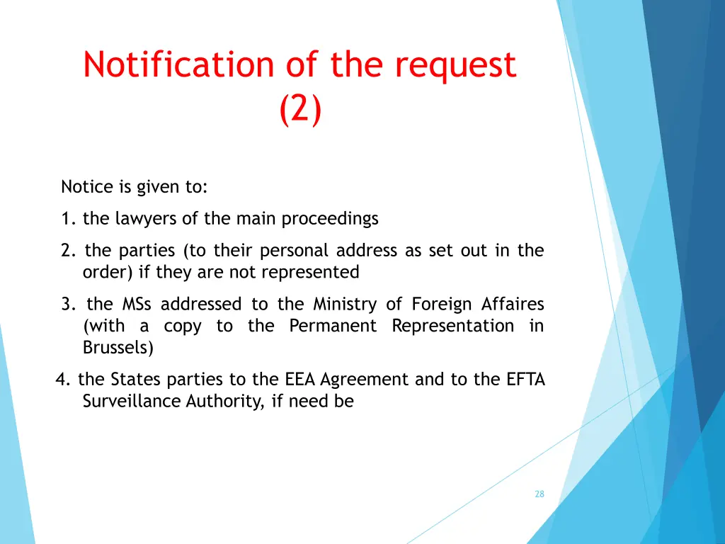 notification of the request 2