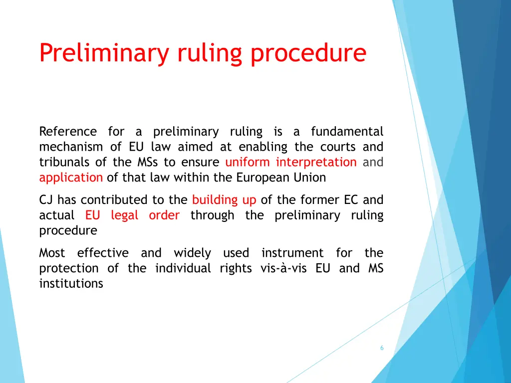 preliminary ruling procedure