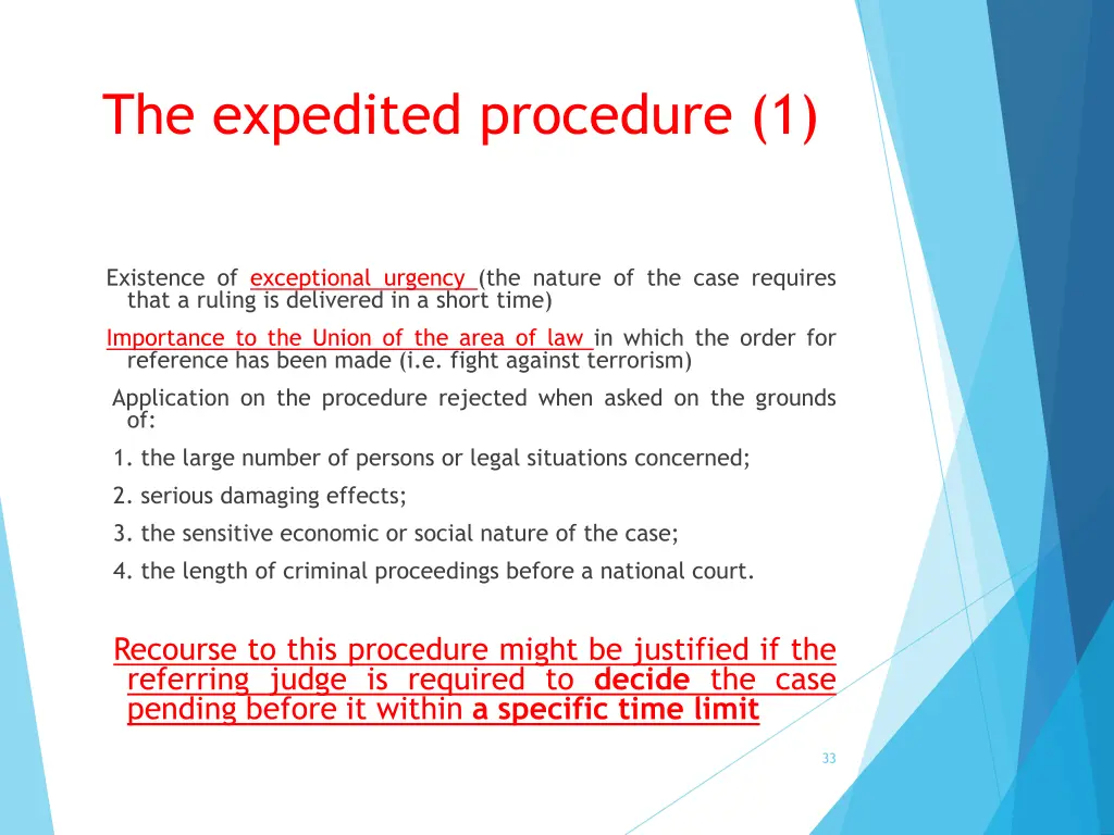 the expedited procedure 1