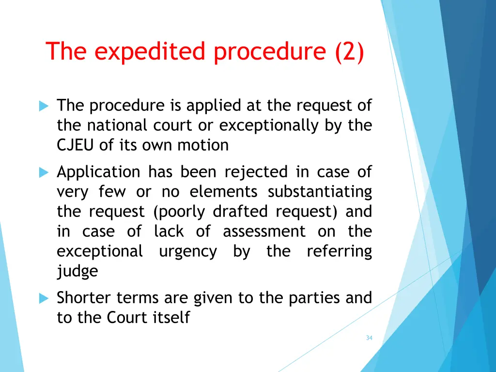 the expedited procedure 2