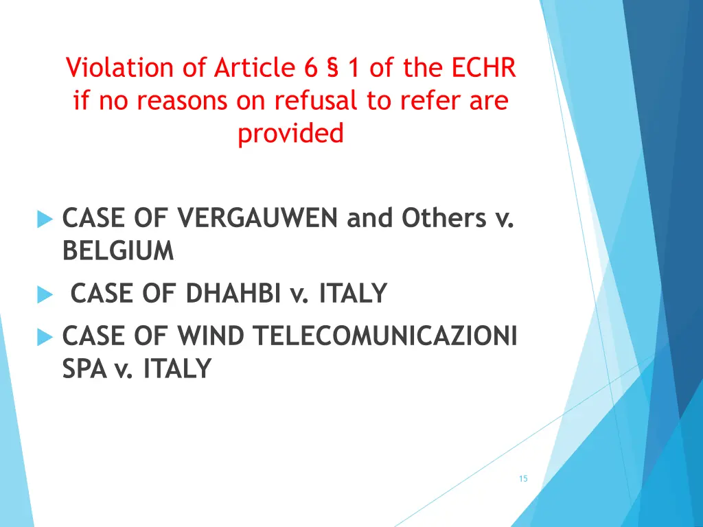 violation of article 6 1 of the echr