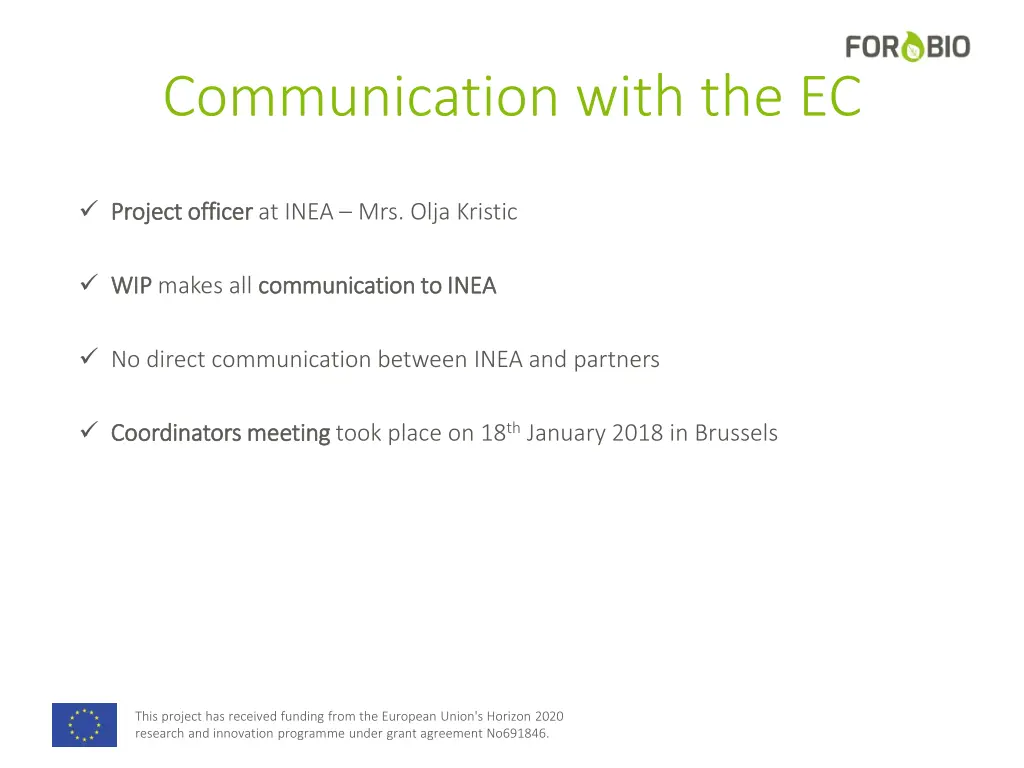 communication with the ec