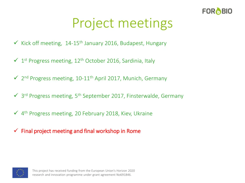 project meetings