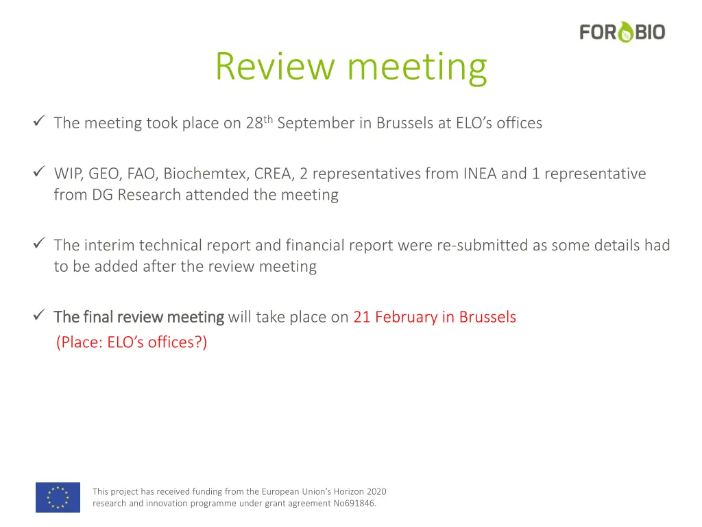 review meeting