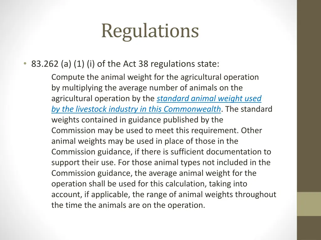 regulations