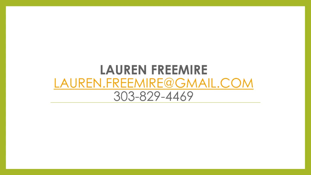 lauren freemire lauren freemire@gmail