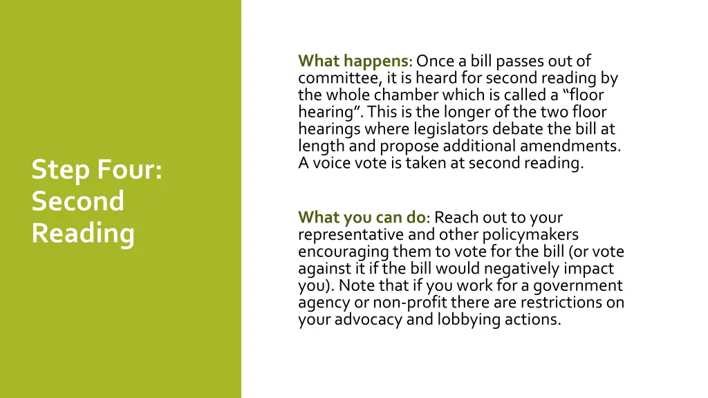 what happens once a bill passes out of committee