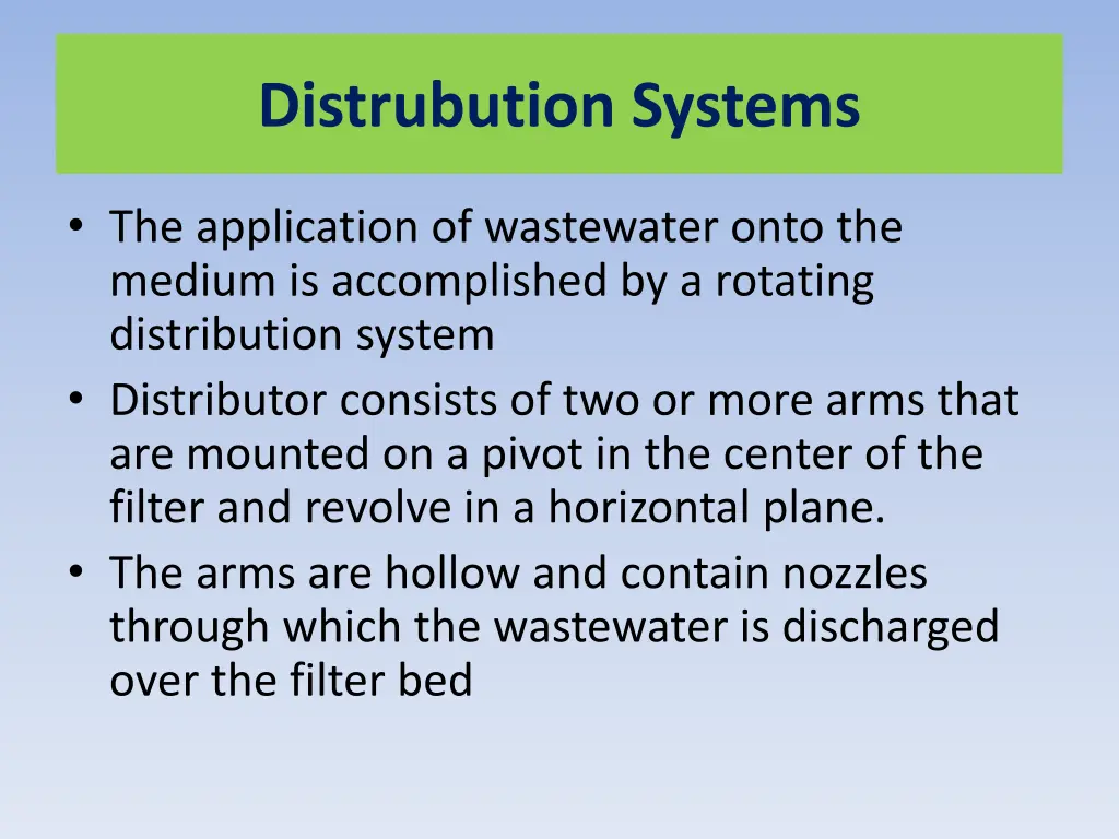 distrubution systems