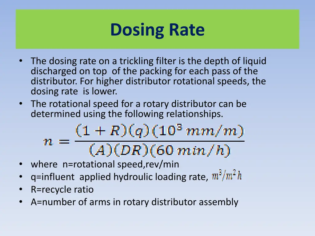 dosing rate