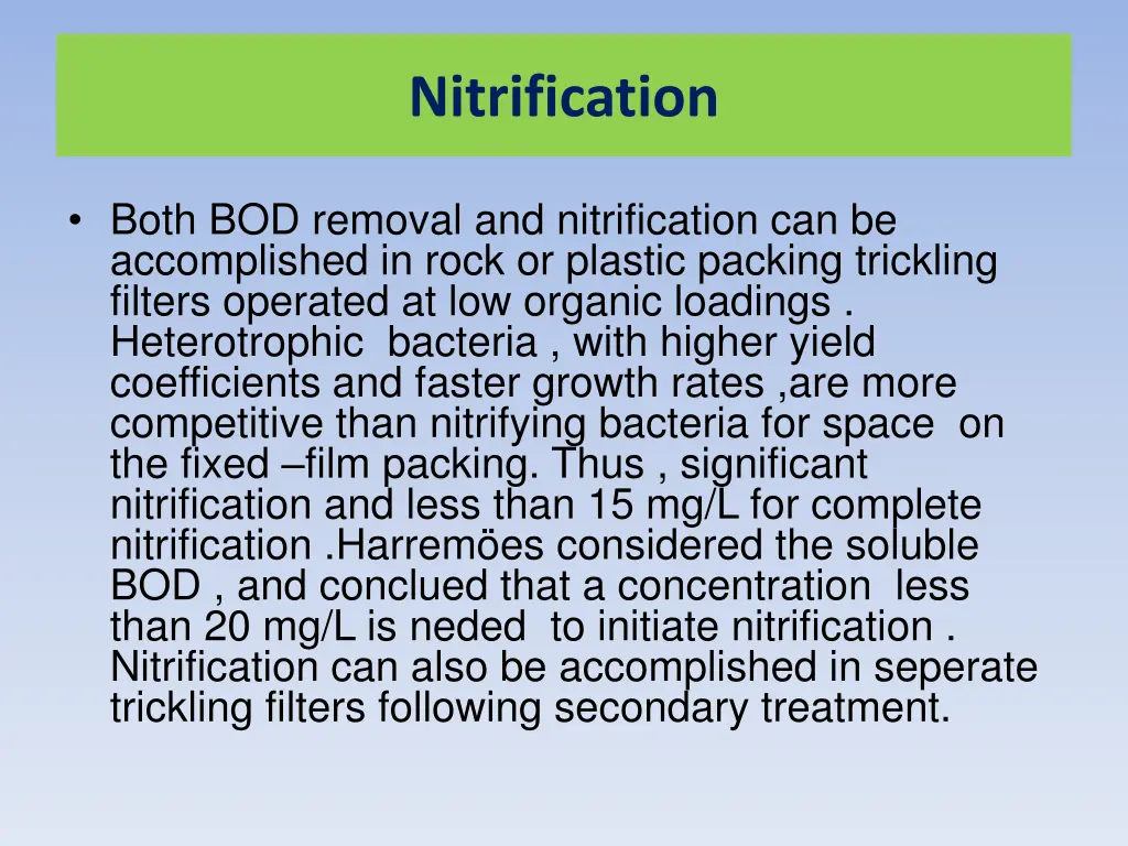 nitrification