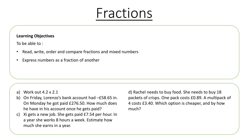 fractions