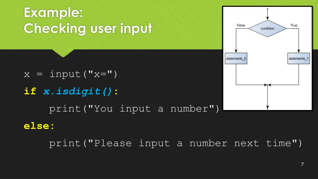 example checking user input 2