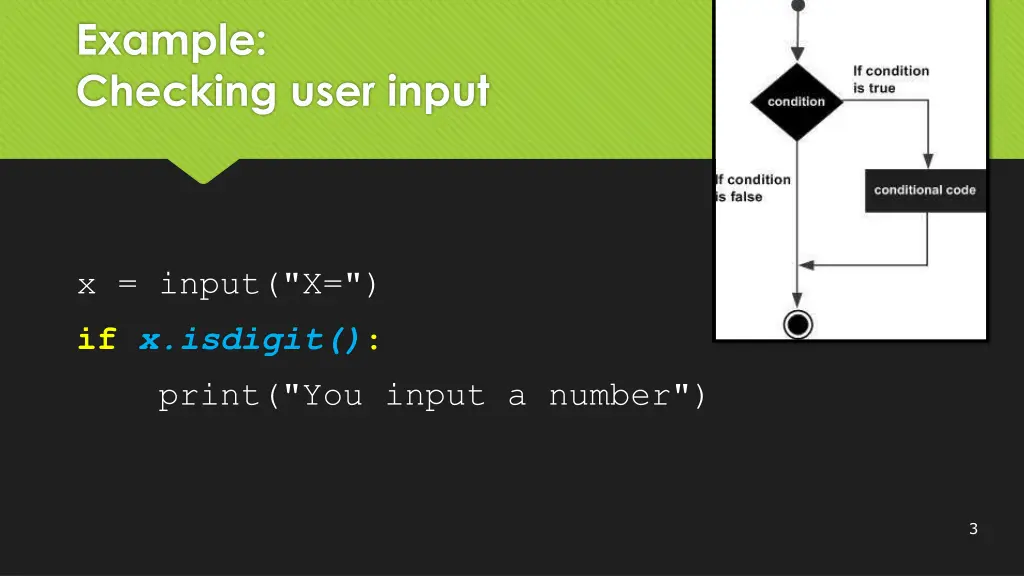 example checking user input