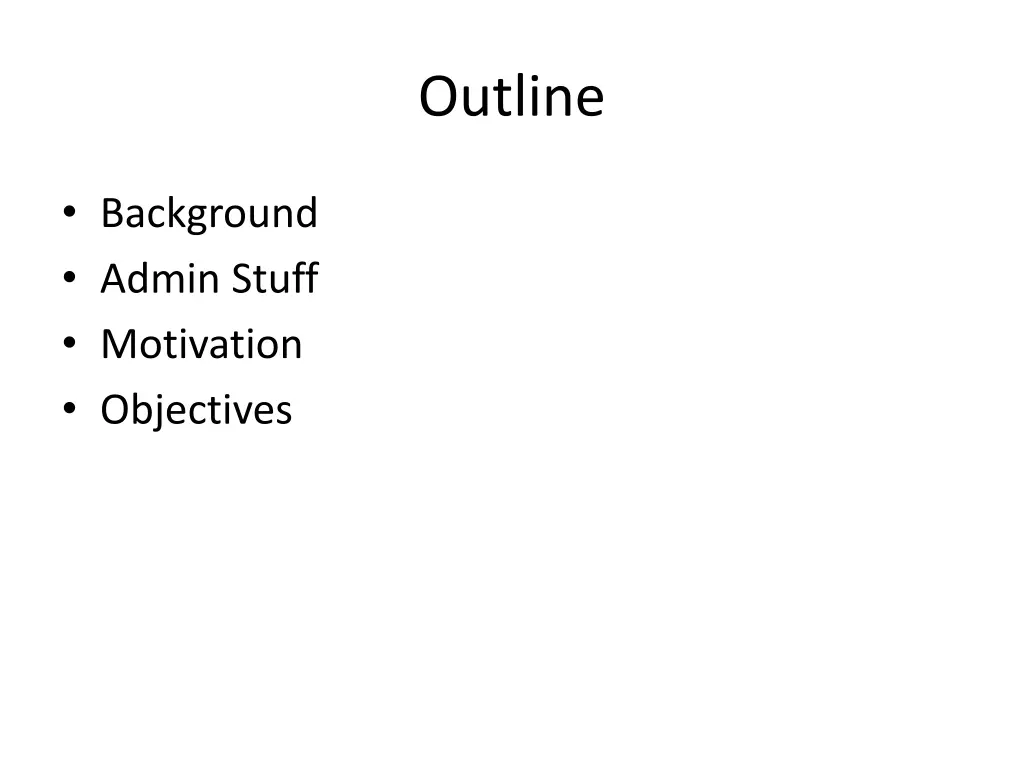 outline
