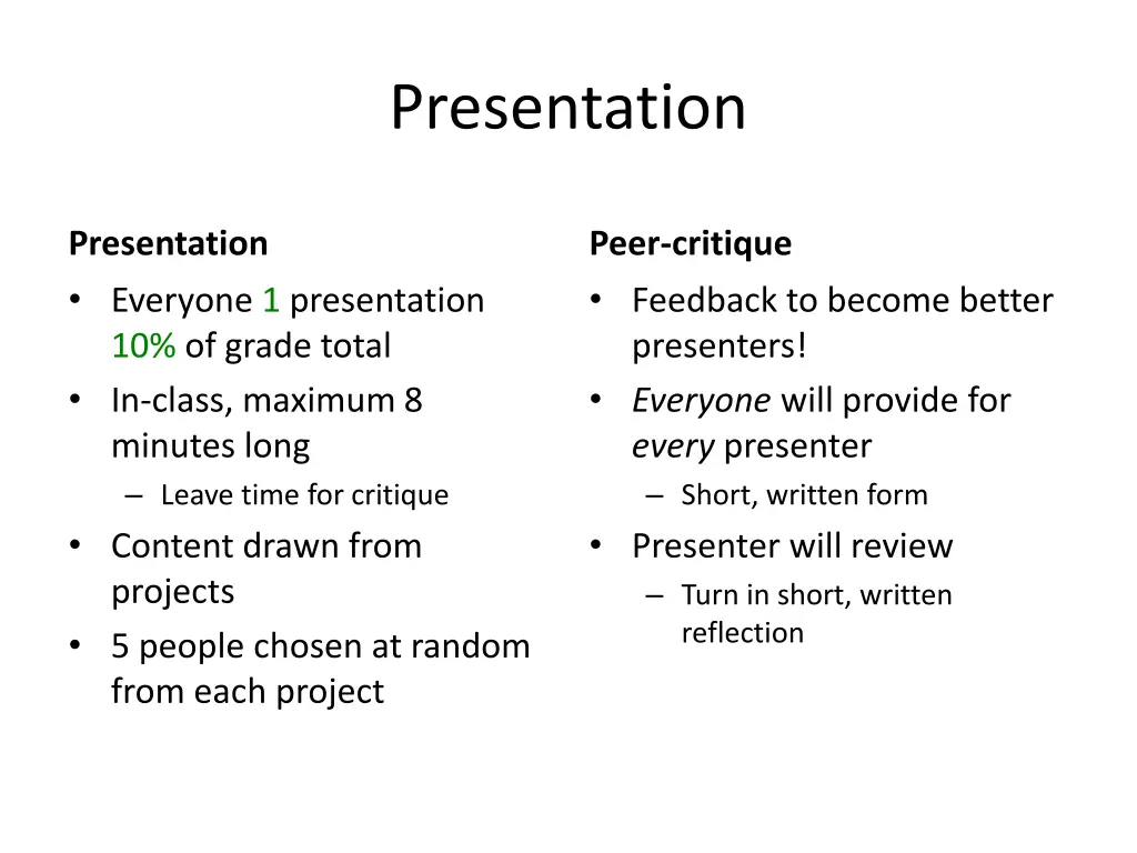 presentation