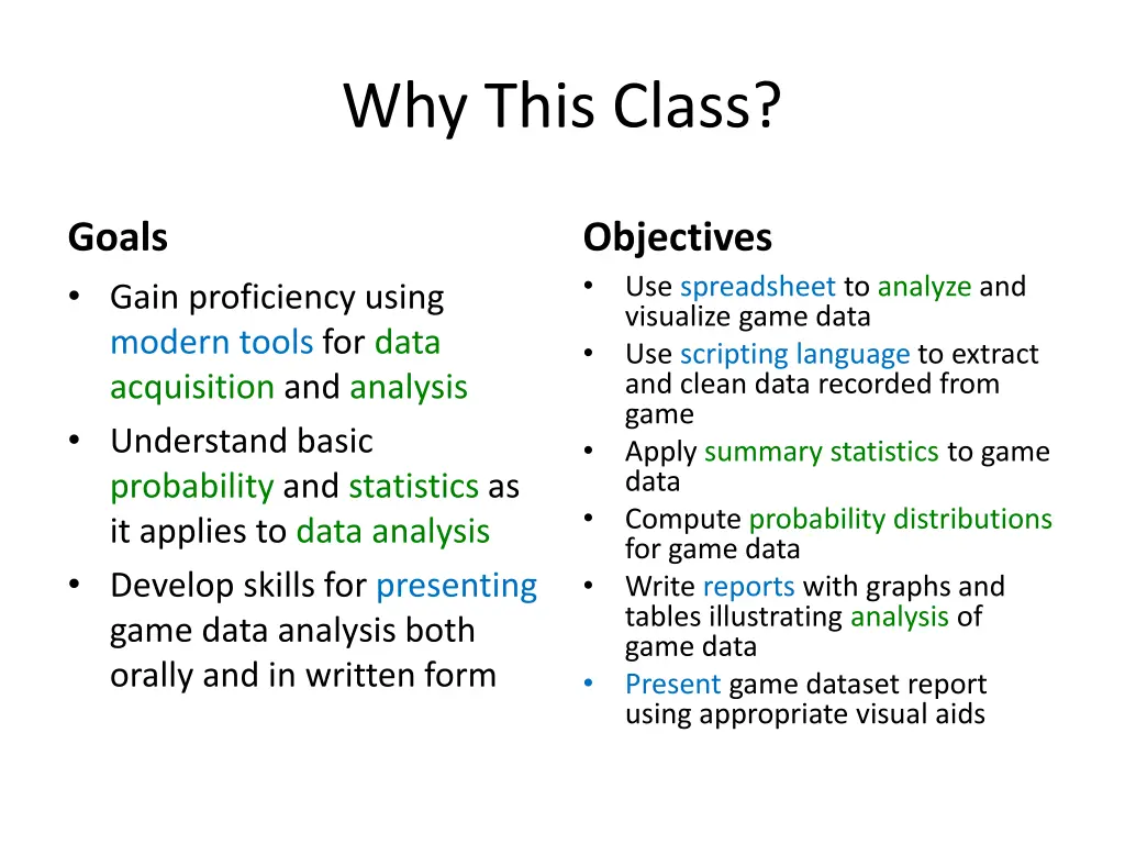 why this class