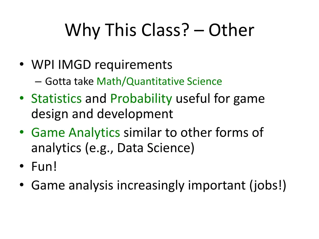 why this class other