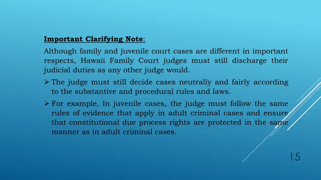 important clarifying note although family