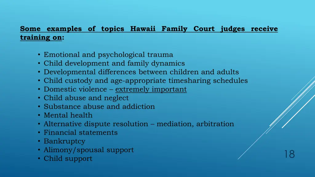 some examples of topics hawaii family court