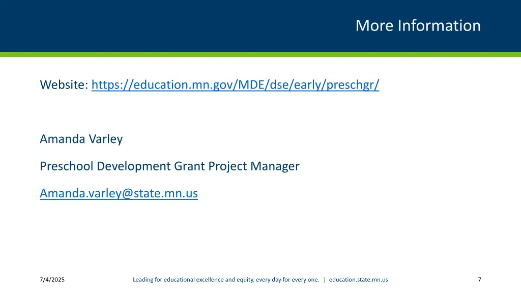 more information