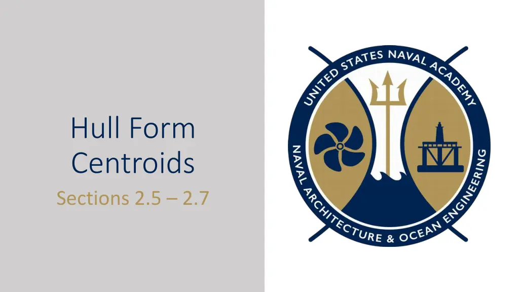 hull form centroids sections 2 5 2 7