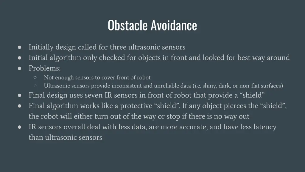 obstacle avoidance