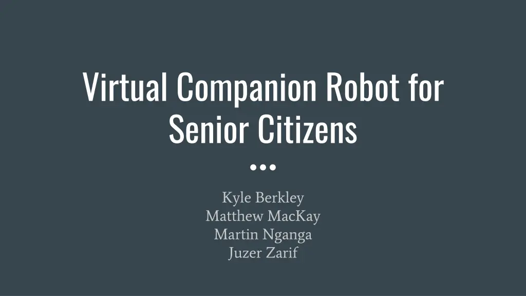 virtual companion robot for senior citizens