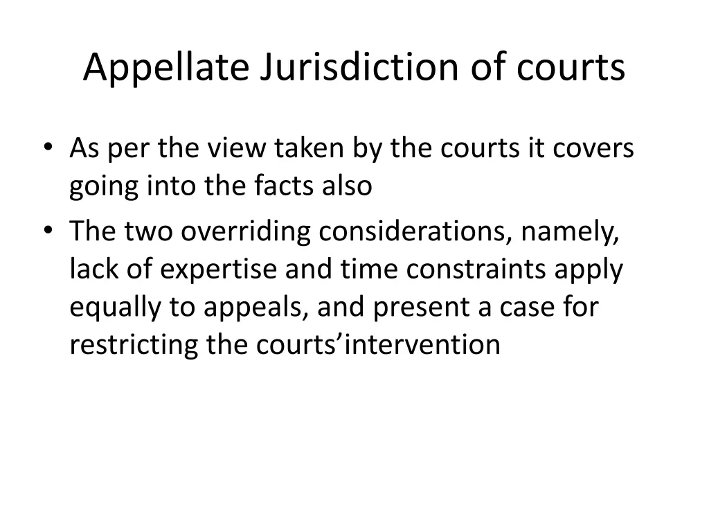 appellate jurisdiction of courts