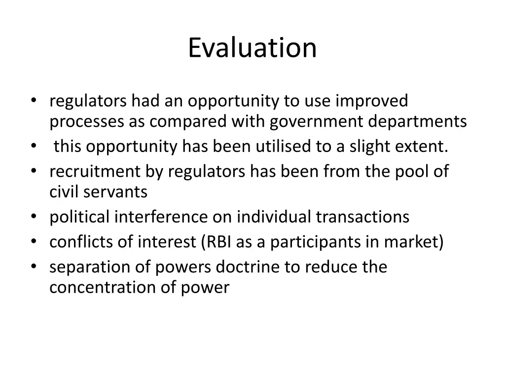 evaluation