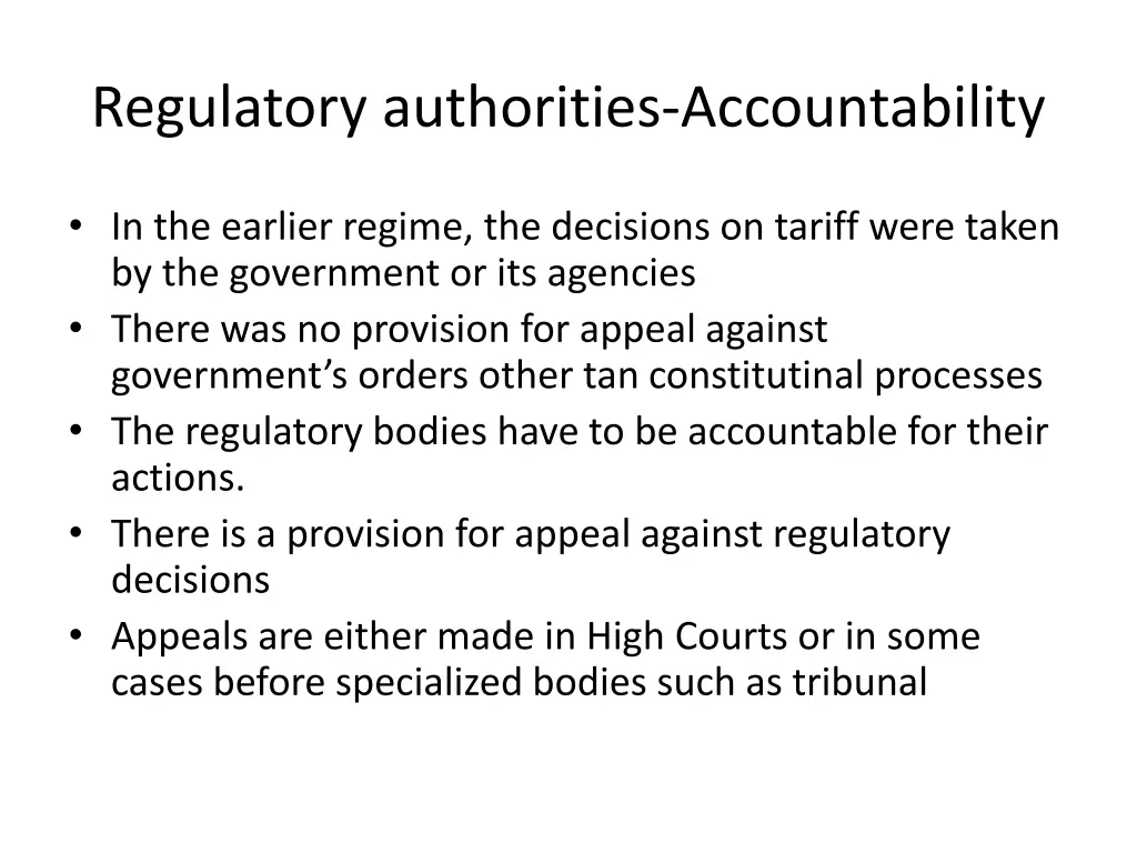 regulatory authorities accountability