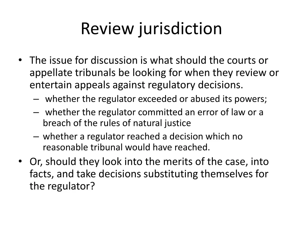 review jurisdiction
