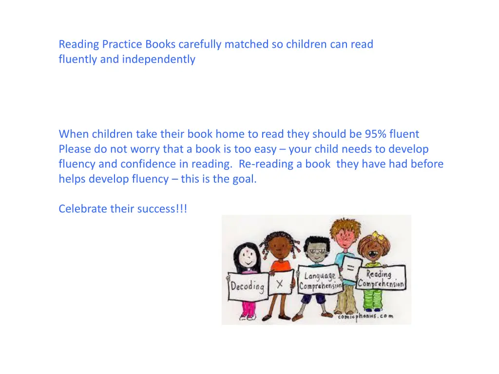 reading practice books carefully matched