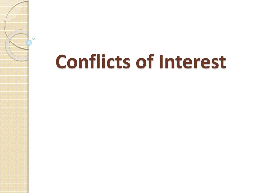 conflicts of interest