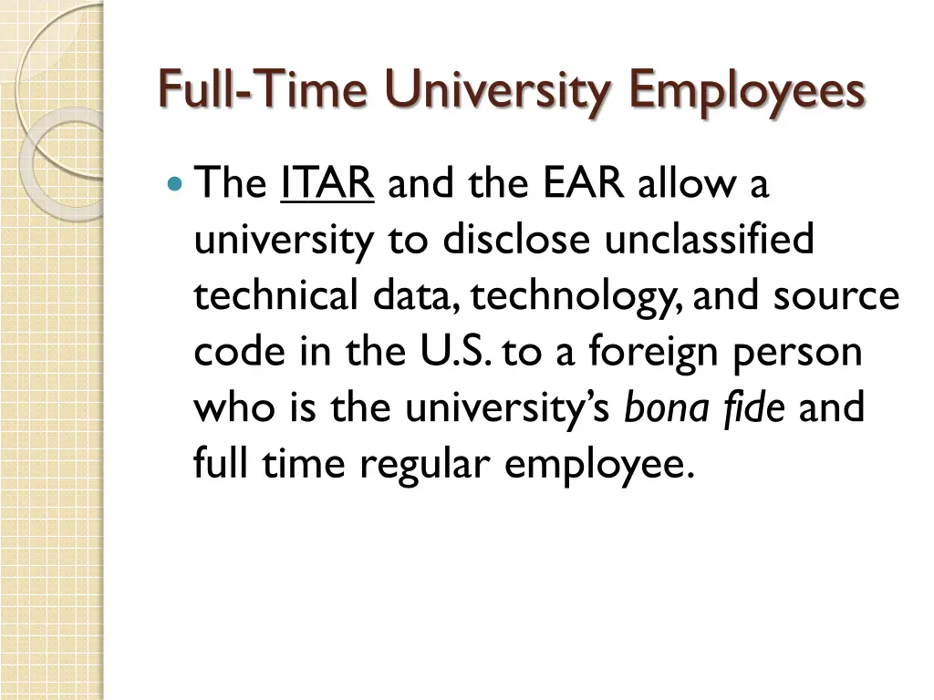 full time university employees