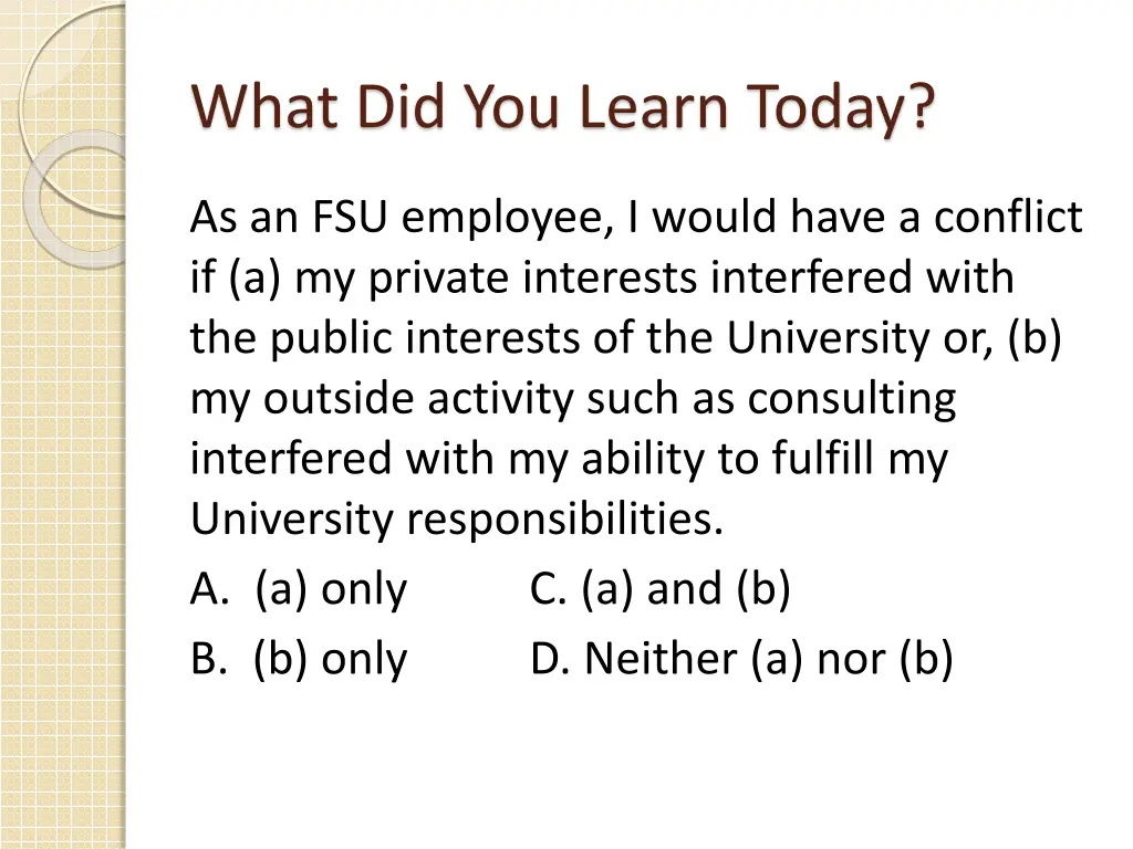 what did you learn today 2