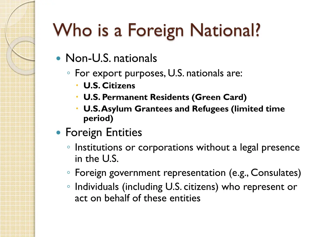 who is a foreign national