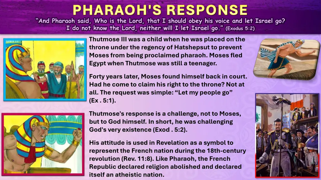 pharaoh s response and pharaoh said