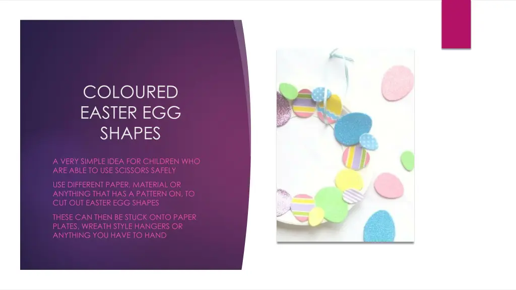 coloured easter egg shapes