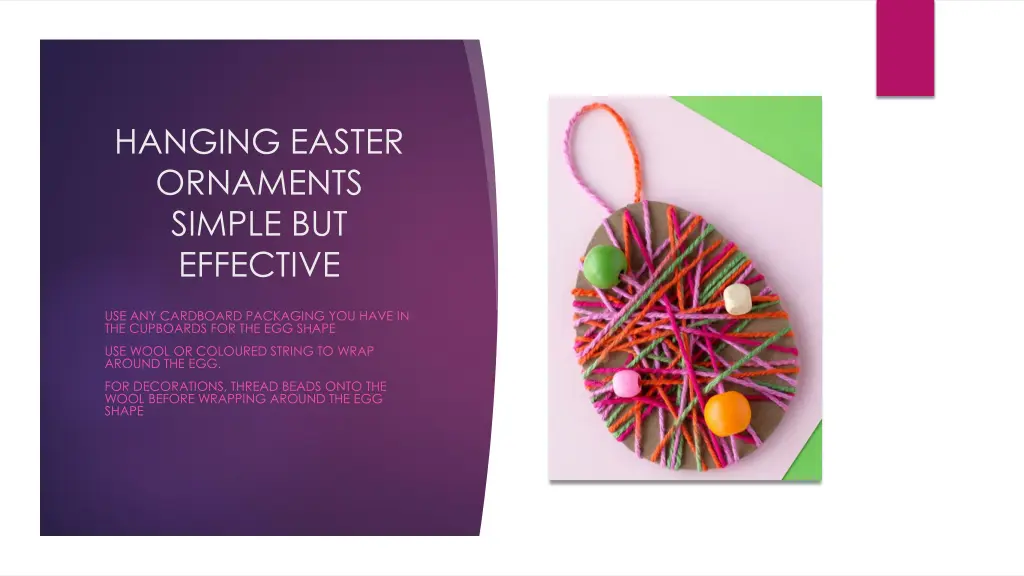 hanging easter ornaments simple but effective