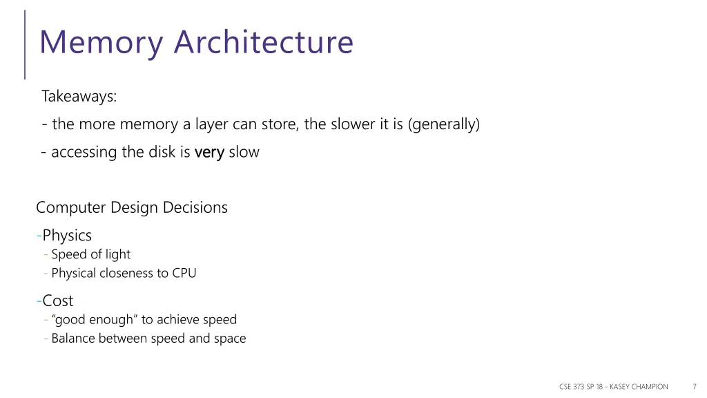 memory architecture 1