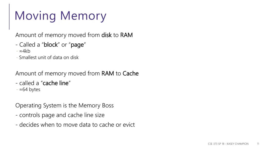 moving memory