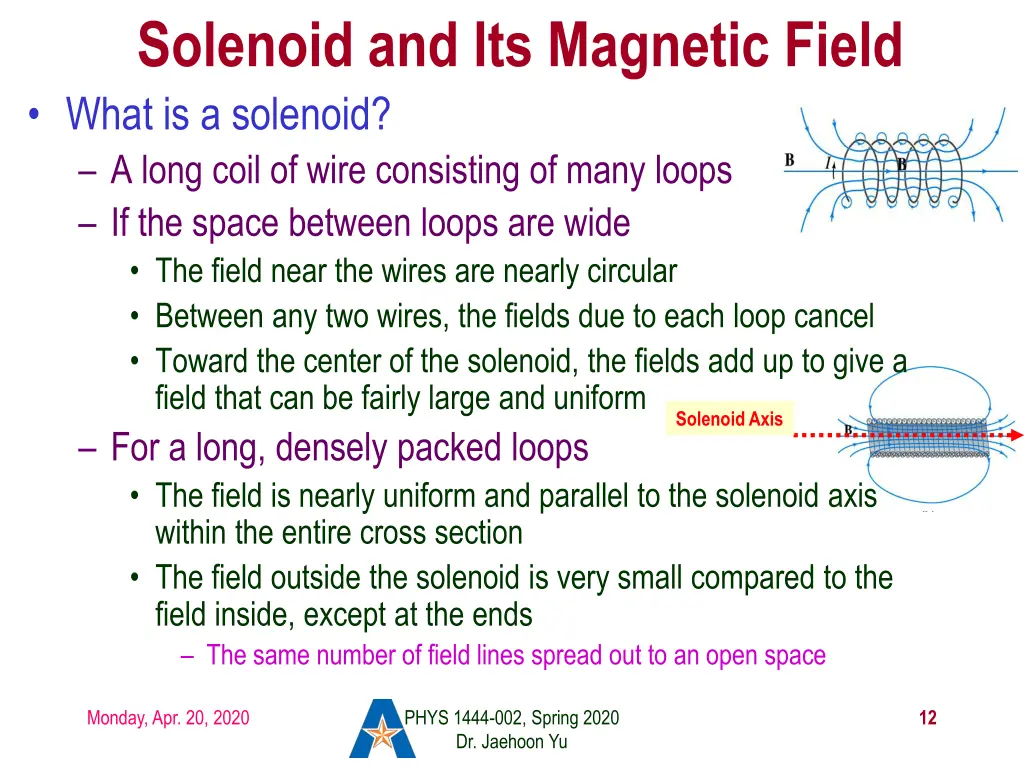solenoid and its magnetic field what