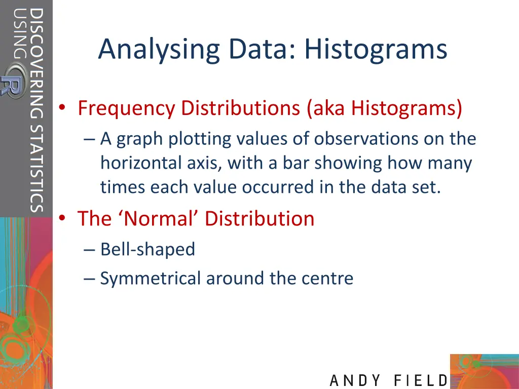 analysing data histograms