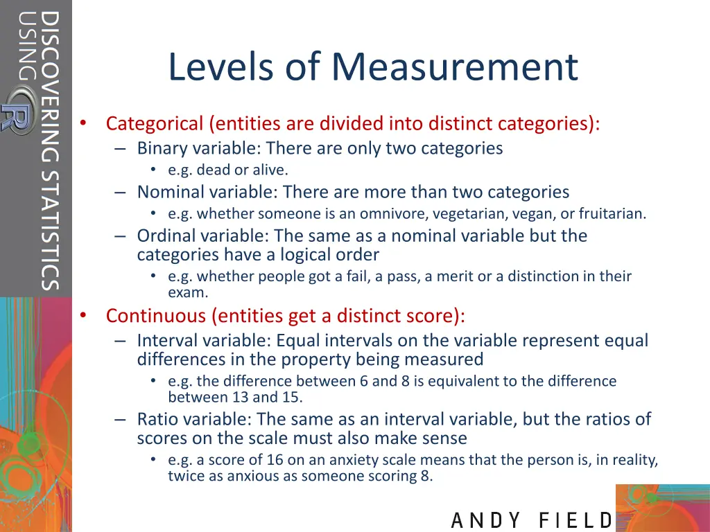 levels of measurement