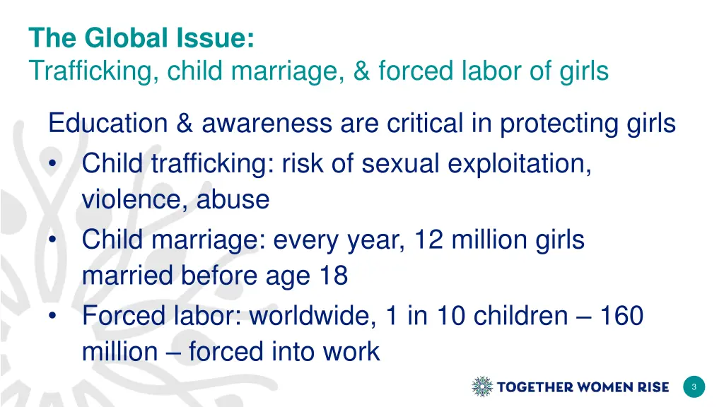 the global issue trafficking child marriage