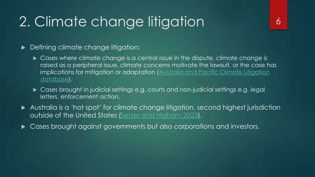 2 climate change litigation