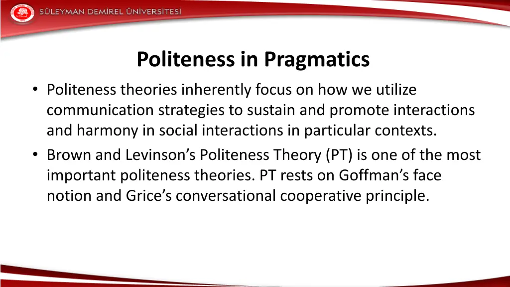 politeness in pragmatics politeness theories