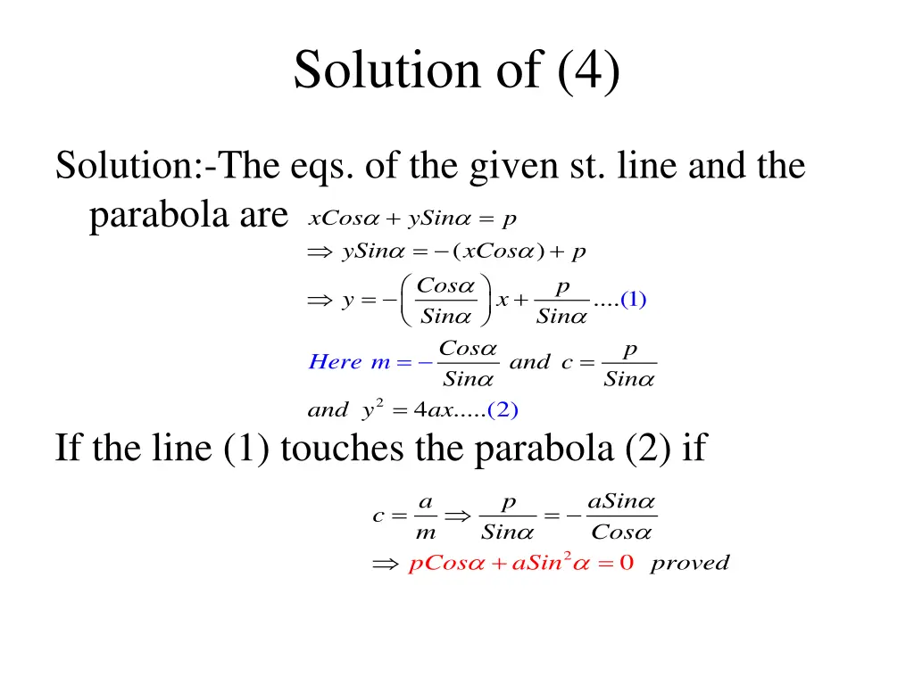 solution of 4